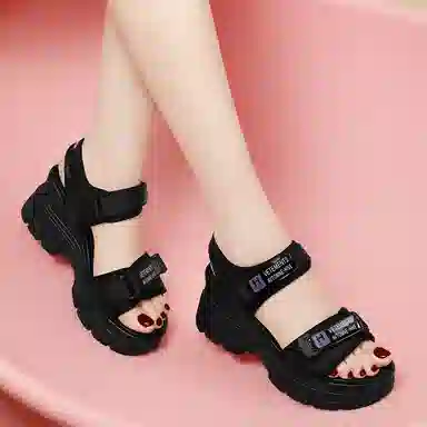 金丝兔 网布 潮流时尚舒适百搭厚底 沙滩凉鞋 女款