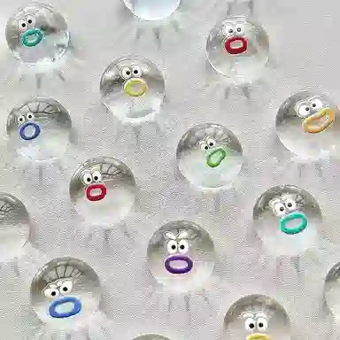 魔力唛咕 透明小鼻嘎解压卡通迷你表情包奶油感小团子烂泥手感硅胶 捏捏乐