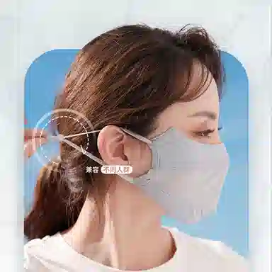 纳兰杜 冰丝防尘透气挂耳式弹力通勤显脸小口罩 防晒面罩 女款