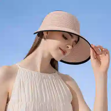 纳兰杜 超大帽檐出行旅游防紫外线透气户外 织物 防晒帽 女款