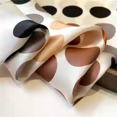 纳兰杜 波点小众设计高级感优雅气质发带多功能小方巾 蚕丝 丝巾 女款