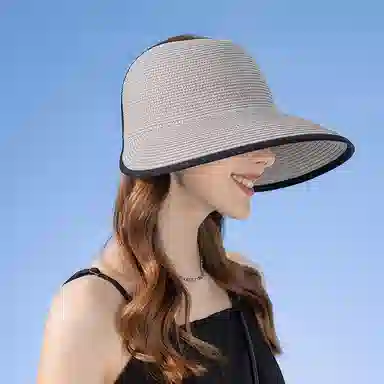 纳兰杜 超大帽檐出行旅游防紫外线透气户外 织物 防晒帽 女款