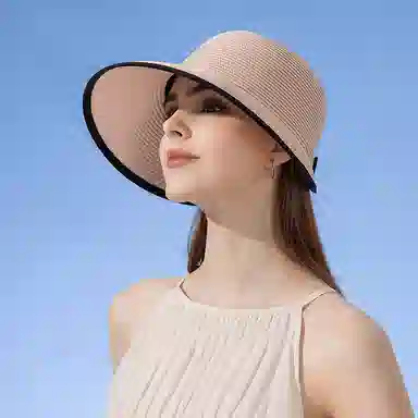 纳兰杜 超大帽檐出行旅游防紫外线透气户外 织物 防晒帽 女款