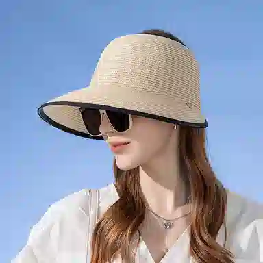 纳兰杜 超大帽檐出行旅游防紫外线透气户外 织物 防晒帽 女款