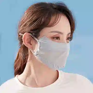 纳兰杜 冰丝防尘透气挂耳式弹力通勤显脸小口罩 防晒面罩 女款