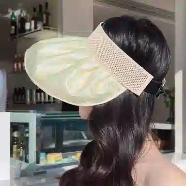 纳兰杜 小众设计显脸小潮流大帽檐高级感 黑胶 防晒帽 女款 多色