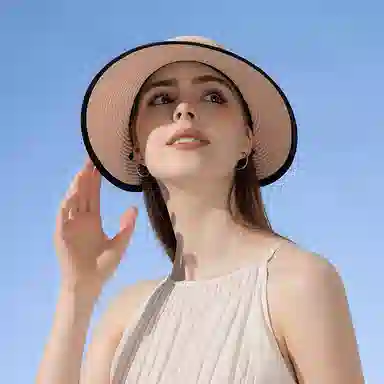 纳兰杜 超大帽檐出行旅游防紫外线透气户外 织物 防晒帽 女款