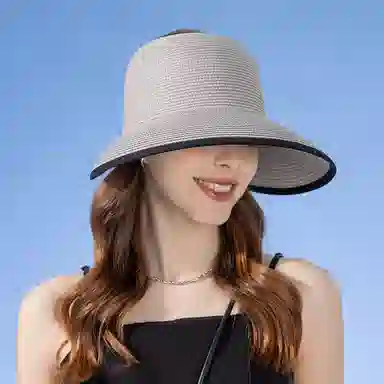 纳兰杜 超大帽檐出行旅游防紫外线透气户外 织物 防晒帽 女款