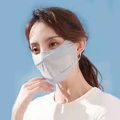 纳兰杜 冰丝防尘透气挂耳式弹力通勤显脸小口罩 防晒面罩 女款