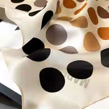 纳兰杜 波点小众设计高级感优雅气质发带多功能小方巾 蚕丝 丝巾 女款