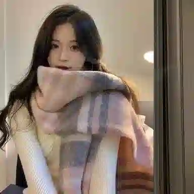 纳兰杜 长款流苏时尚百搭围脖文艺防寒保暖外搭礼盒装 涤纶 绒线围巾 女款 粉灰色