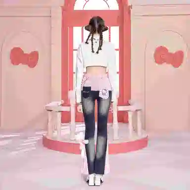 13 DEMARZO x Sanrio Flared Denim Pants