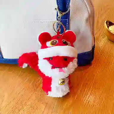 纳兰杜 丑萌国潮小红蛇挂件公仔玩偶挂饰小众可爱 毛绒 钥匙扣包周边 女款 红色