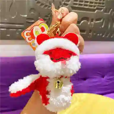 纳兰杜 丑萌国潮小红蛇挂件公仔玩偶挂饰小众可爱 毛绒 钥匙扣包周边 女款 红色