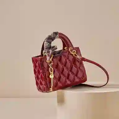 纳兰杜 时尚百搭菱格戴妃包夏季洋气小香风高级感小众品牌女包 合成革 手提包单肩斜挎包 常规 女款 多色