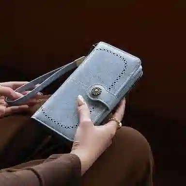 纳兰杜 韩版时尚精致多功能皮夹拉链小包 合成革 钱包 常规 女款 多色