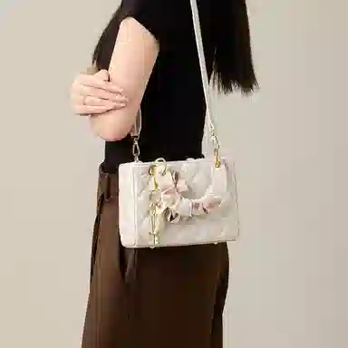 纳兰杜 时尚百搭菱格戴妃包夏季洋气小香风高级感小众品牌女包 合成革 手提包单肩斜挎包 常规 女款 多色