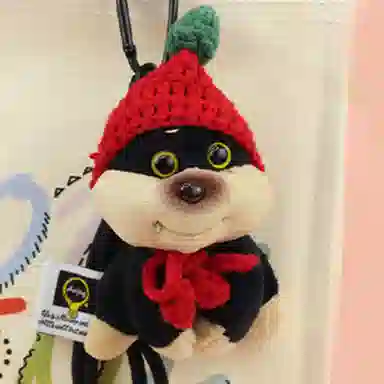 纳兰杜 可爱帽子蜜蜂小狗玩偶包包挂件女生公仔挂饰 毛绒 钥匙扣包周边 男女同款情侣款 红色帽子蜜蜂狗/黄色帽子蜜蜂狗/灰色帽子蜜蜂狗