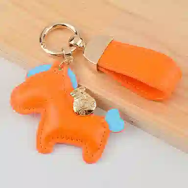 纳兰杜 小马钥匙扣精致汽车小挂件高级感创意配饰 合成革拼金属 包周边 女款 多色