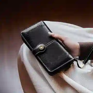 纳兰杜 韩版时尚精致多功能皮夹拉链小包 合成革 钱包 常规 女款 多色