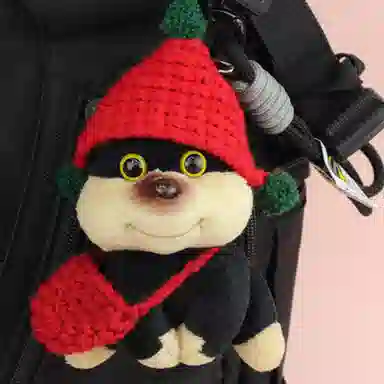 纳兰杜 可爱帽子蜜蜂小狗玩偶包包挂件女生公仔挂饰 毛绒 钥匙扣包周边 男女同款情侣款 红色帽子蜜蜂狗/黄色帽子蜜蜂狗/灰色帽子蜜蜂狗