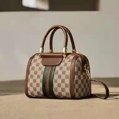 纳兰杜 经典法式实用复古老花减龄气质时尚百搭高颜值 合成革 妈妈包手提包托特包单肩斜挎包 常规 女款 卡其色