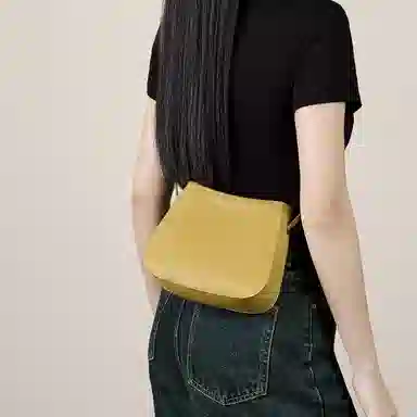 纳兰杜 包包女复古时尚通勤高级感洋气百搭简约休闲 牛皮拼合成革 单肩包斜挎包 迷你 女款 植鞣咖色/植鞣浅草黄