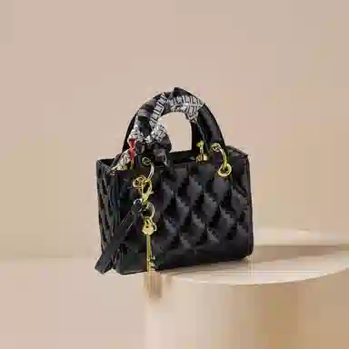 纳兰杜 时尚百搭菱格戴妃包夏季洋气小香风高级感小众品牌女包 合成革 手提包单肩斜挎包 常规 女款 多色