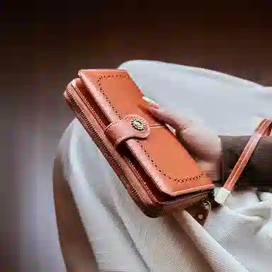 纳兰杜 韩版时尚精致多功能皮夹拉链小包 合成革 钱包 常规 女款 多色