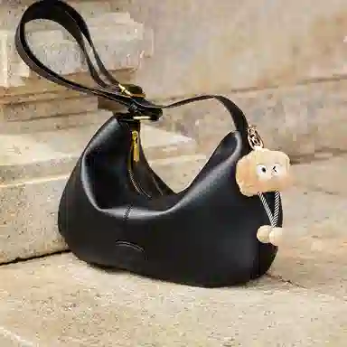 纳兰杜 大容量托特包韩系复古慵懒风休闲简约通勤时尚百搭 牛剖层革拼合成革 单肩斜挎包 大号 女款 焦糖棕/米白拼杏