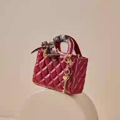 纳兰杜 时尚百搭菱格戴妃包夏季洋气小香风高级感小众品牌女包 合成革 手提包单肩斜挎包 常规 女款 多色