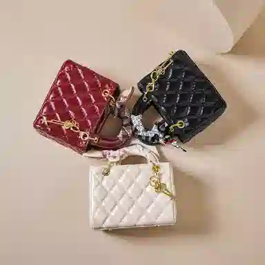 纳兰杜 时尚百搭菱格戴妃包夏季洋气小香风高级感小众品牌女包 合成革 手提包单肩斜挎包 常规 女款 多色