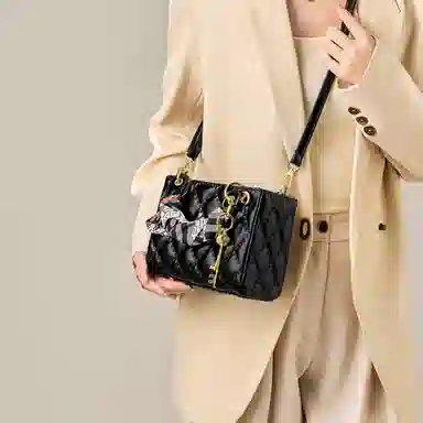 纳兰杜 时尚百搭菱格戴妃包夏季洋气小香风高级感小众品牌女包 合成革 手提包单肩斜挎包 常规 女款 多色