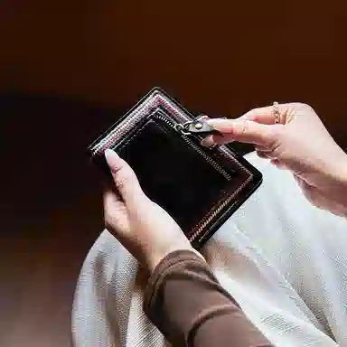 纳兰杜 多功能简约百搭便捷证件包一体包 合成革 卡包钱包 小号 女款 多色