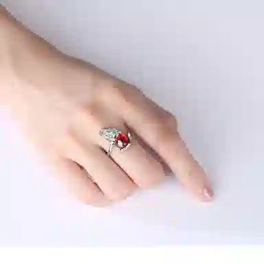 优态 时尚貔貅民族风 水晶 戒指 男女同款情侣款