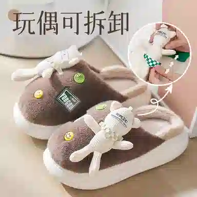 Yuangang Bear Plush Slippers