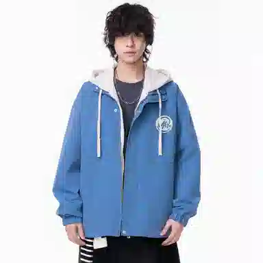 WANX Logo Patchwork Hoodie Jacket