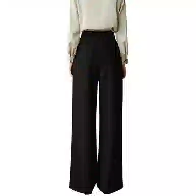 晚白 洋气宽松版型垂感亲肤面料休闲裤 女款