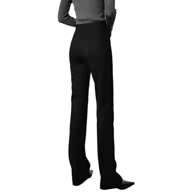 晚白 弹力修身高腰喇叭裤休闲裤 女款