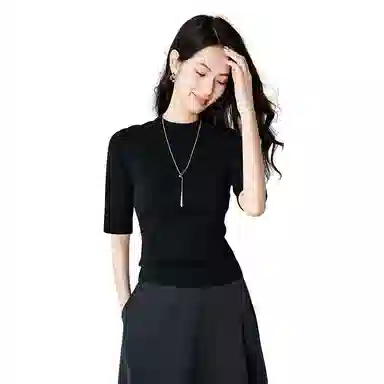 晚白 修身版型高弹弹力软糯亲肤针织衫 女款