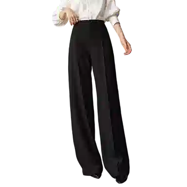 晚白 高腰显瘦阔腿减龄垂感休闲裤 女款