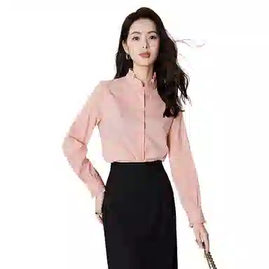 晚白 时尚宽松休闲潮流衬衫 女款