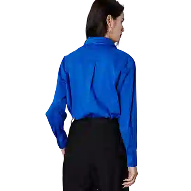 晚白 显白翻领纯色韩式百搭衬衫 女款