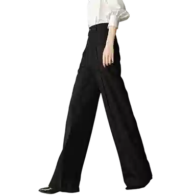 晚白 高腰显瘦阔腿减龄垂感休闲裤 女款