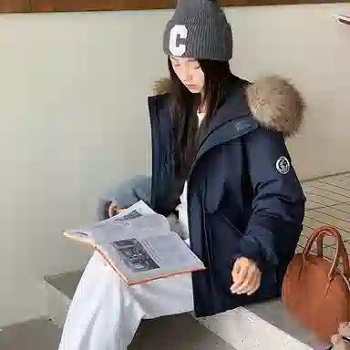 桴生 学院风时尚工装派克服 高级设计感小众宽松长袖棉服 女款