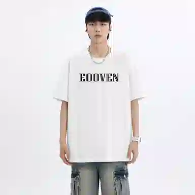 EOOVEN Letter Print T-Shirt