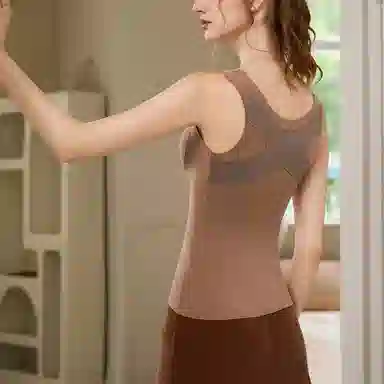 俏佳人 纯色简约舒适休闲背心 女款