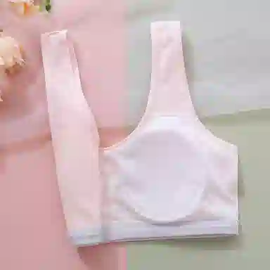 俏佳人 固定立体杯吸汗打底透气网眼舒适背心初高中发育期轻薄少女文胸 女款