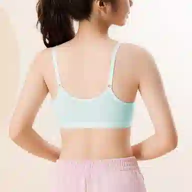 俏佳人 少女二阶段透气小背心高中生防震文胸 女款