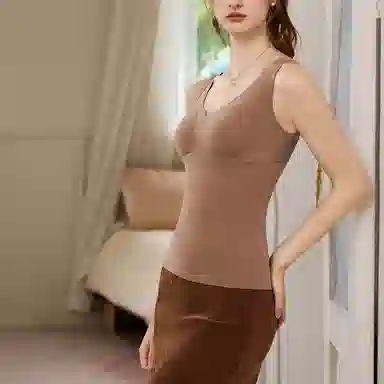 俏佳人 纯色简约舒适休闲背心 女款